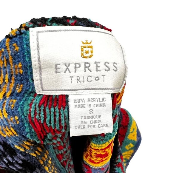 VTG Express Tricot Women Multicolor Long Sleeve Pullover Sweater Size S - Picture 8 of 12